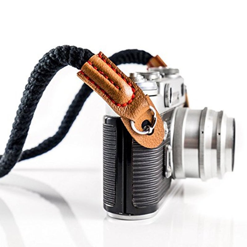 Eorefo Camera Rope Strap 100cm Soft Cotton Camera Strap Vintage Neck Shoulder Belt Strap for Mirrorless and DSLR Camera. (Black) - Image 2
